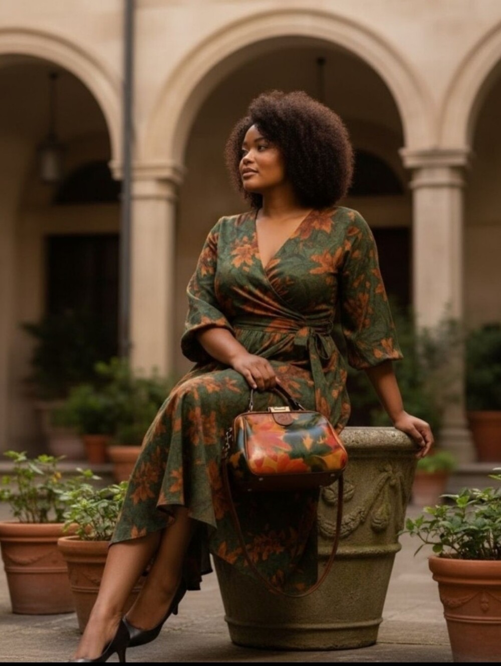 Patricia Nash Gracchi Floral Satchel - Picture 10 of 10